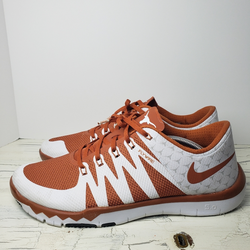 Nike Free Trainer 5.0 V6 'Texas Longhorns' Training Sneakers - Men's size 14 - Picture 2 of 16